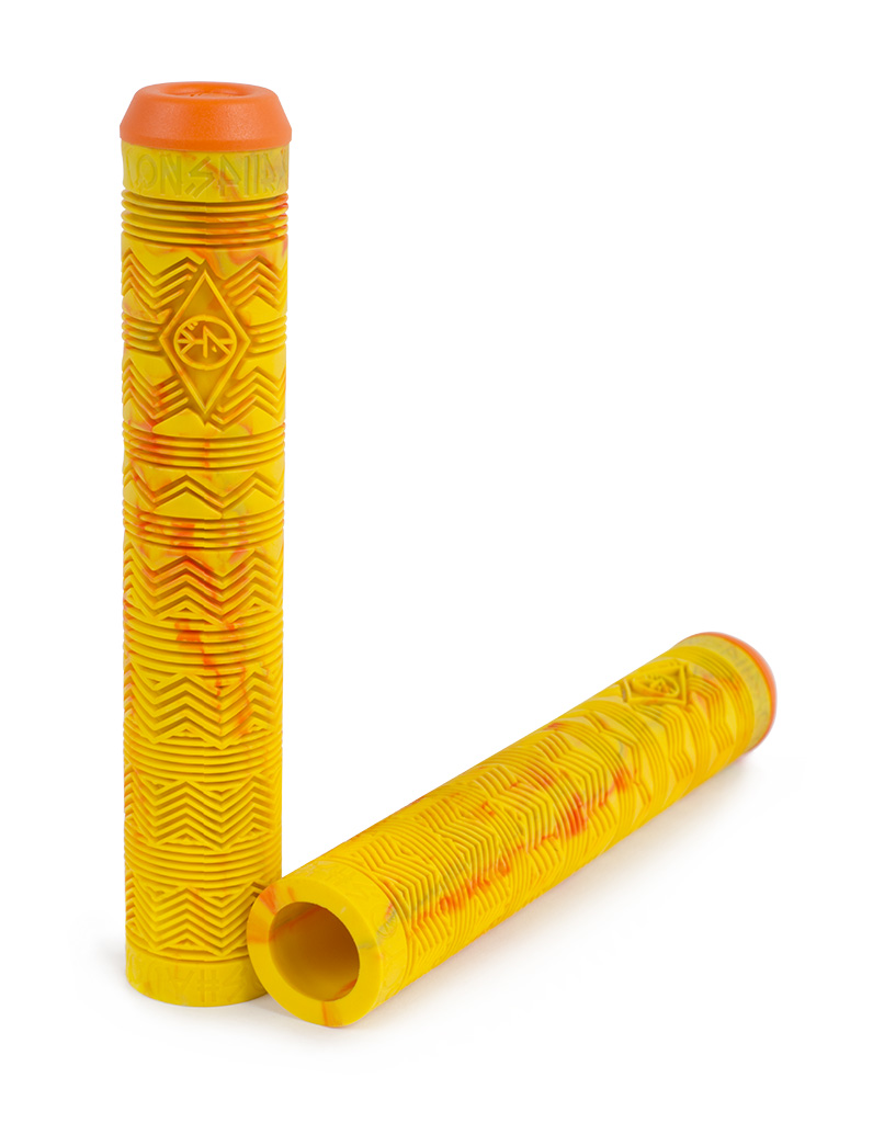 yellow bmx grips