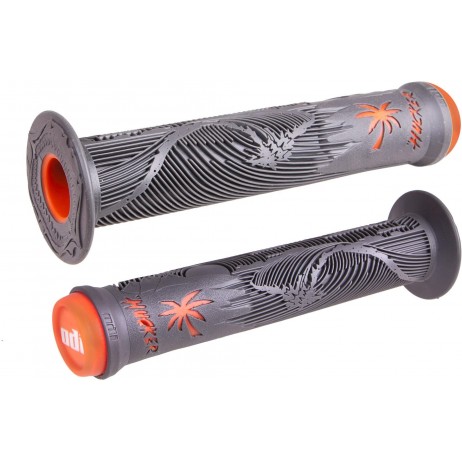 BMX GRIPS ODI HUCKER FLANGE GRAPHITE / ORANGE