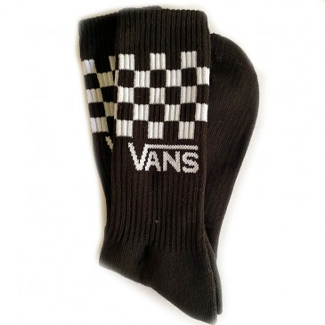 VANS BLACK SOCKS WHITE CHECKERBOARD