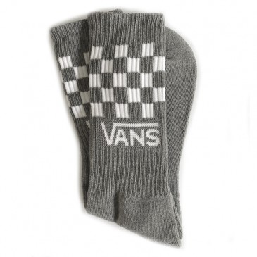 VANS GREY SOCKS WHITE CHECKERBOARD