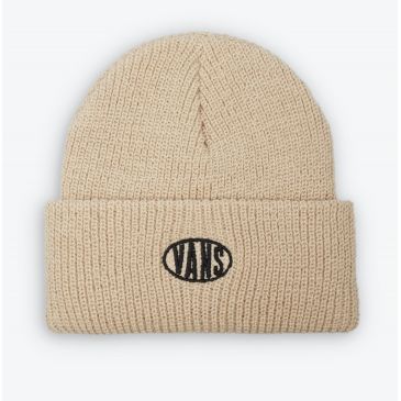 BEANIE VANS SPRAY ON CUFF BEIGE (OATMEAL)