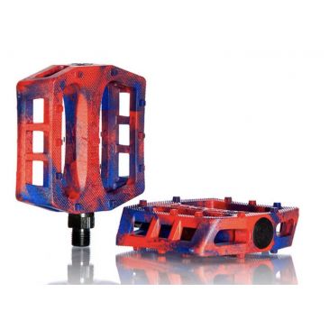 BMX PEDALS DEMOLITION TROOPER RED / BLUE