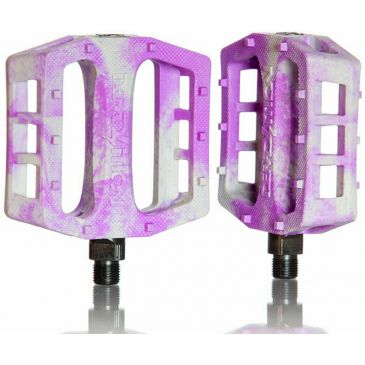 BMX PEDALS DEMOLITION TROOPER WHITE / PURPLE