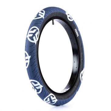 BMX TIRE FEDERAL COMMAND BLUE WITH WHITE LOGOS (LP)